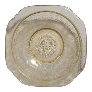Vintage Federal Glass Madrid Amber Dessert Bowl